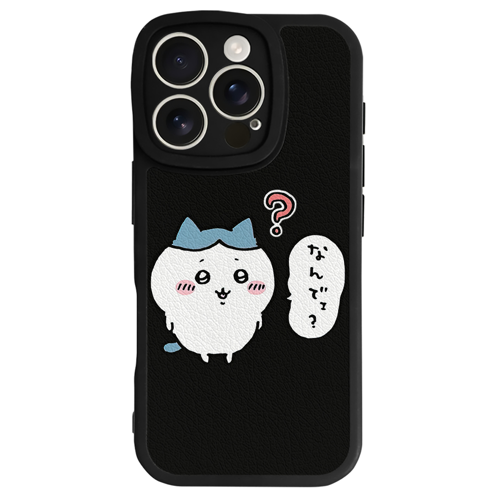 （画像用） ちいかわ ハチワレ Chii-kawa hachiware 【iPhone 16シリーズ対応】シリコンスマホケース（レザー調） 材質：シリコン